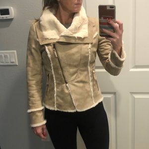 Suede and fur lined Guess jacket